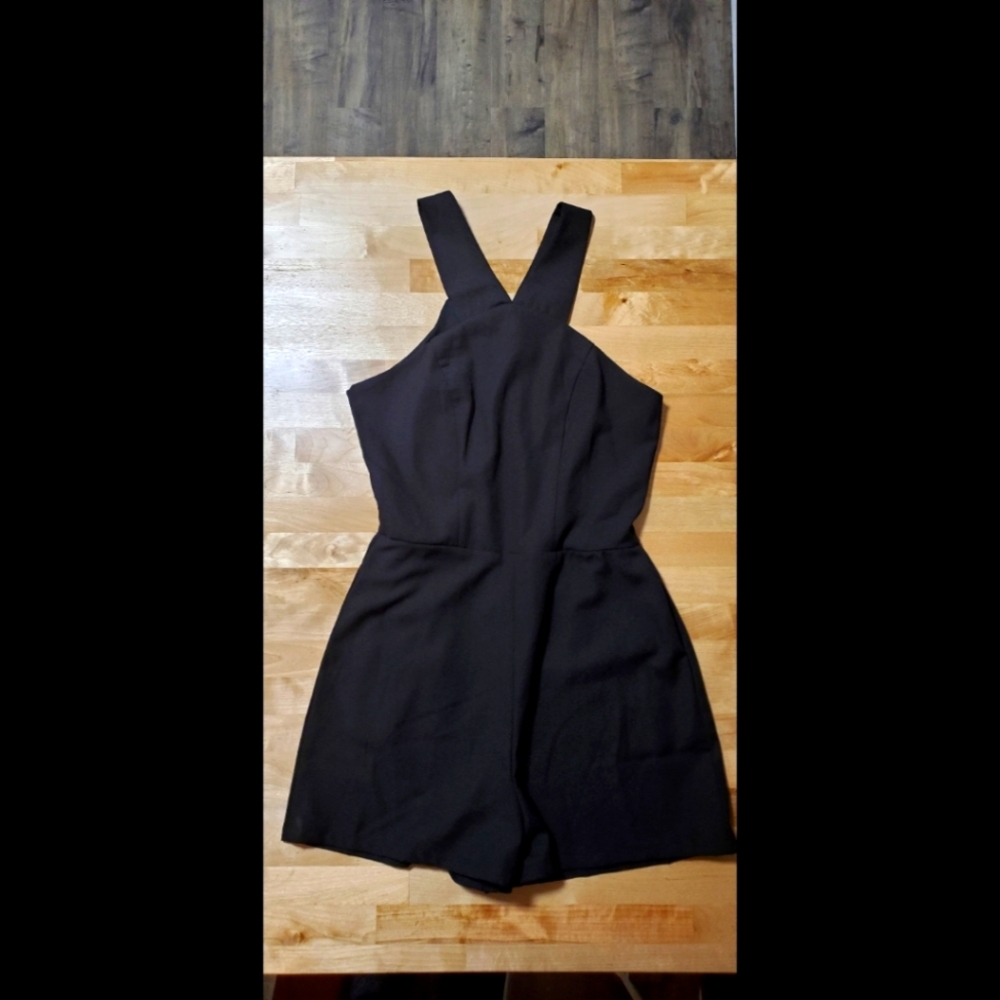Sleek black romper
